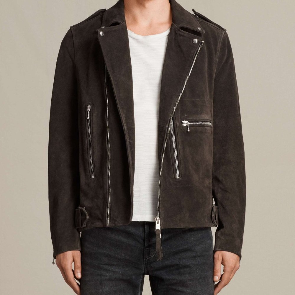 ALLSAINTS NASH Suede Leather medium